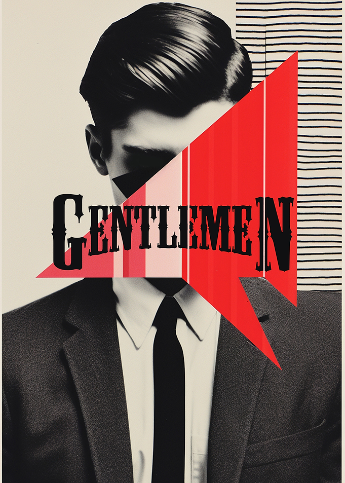 Gentlemen Typography Fashion Poster