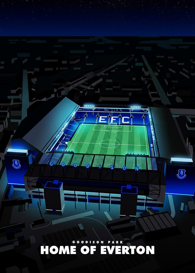 Goodison Park Home of Everton Poster