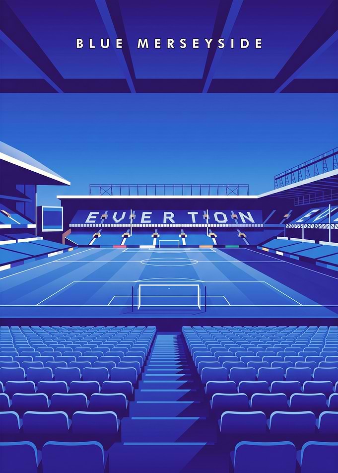 Everton Football Club Stadium Poster