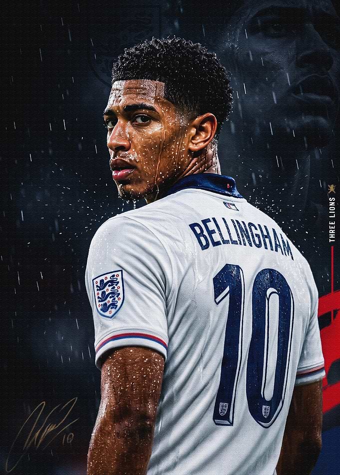 Jude Bellingham England National Team Poster