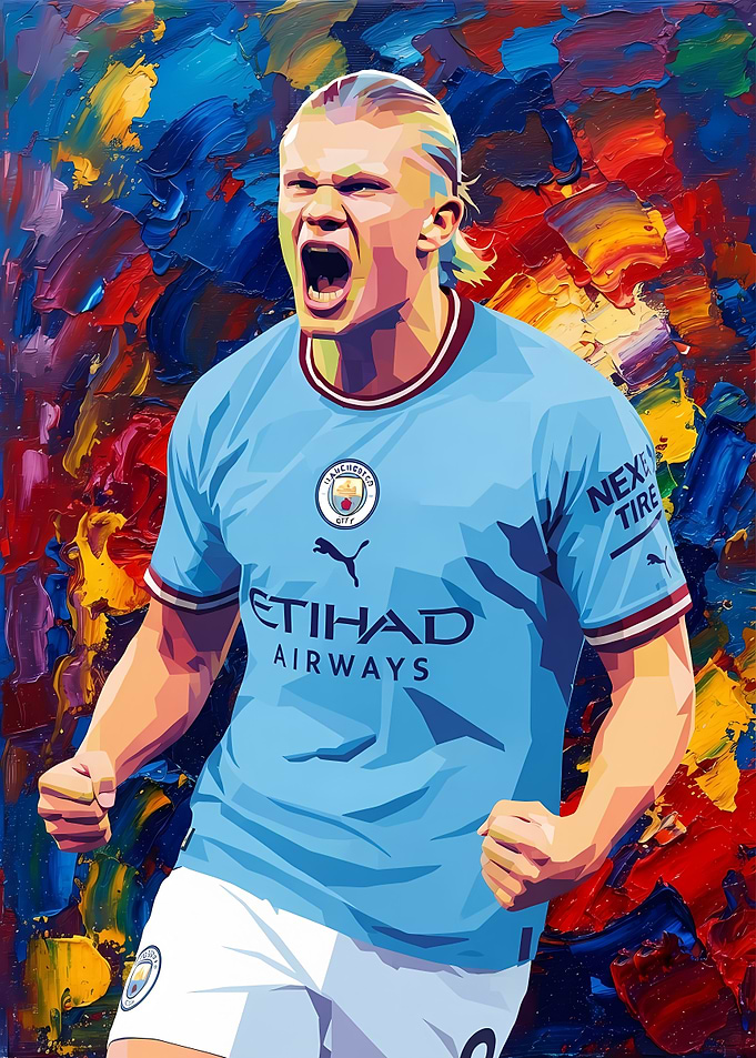 Erling Haaland Manchester City Pop Art