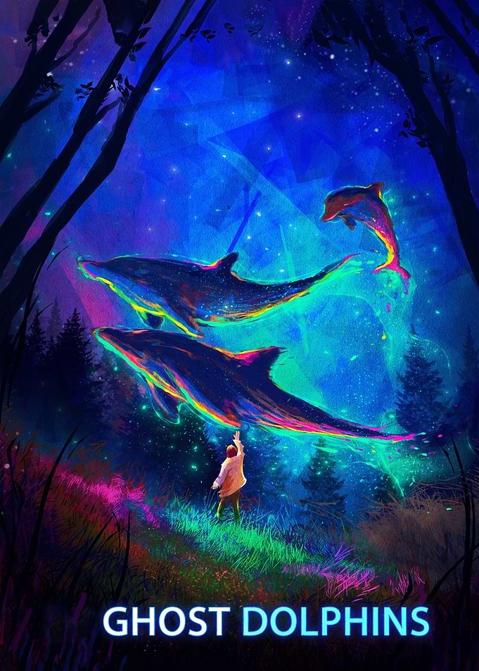 Ghost Dolphins Fantasy Art