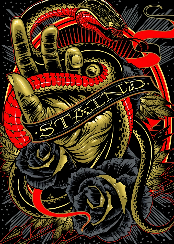Staind Band Snake and Rose Art