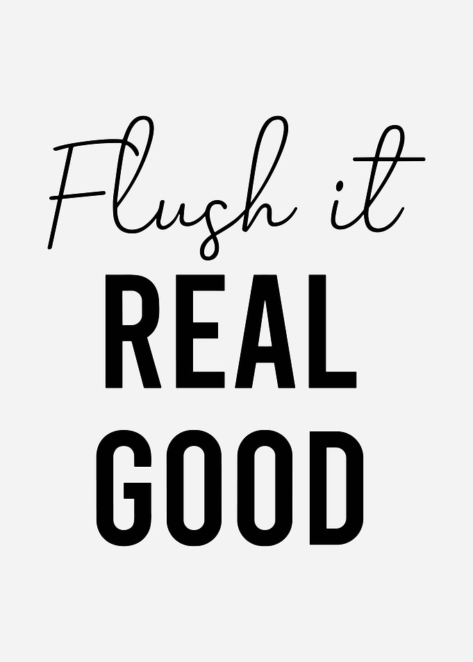 Minimalist Bathroom Typography Wall Art Print Modern Black and White Home Decor