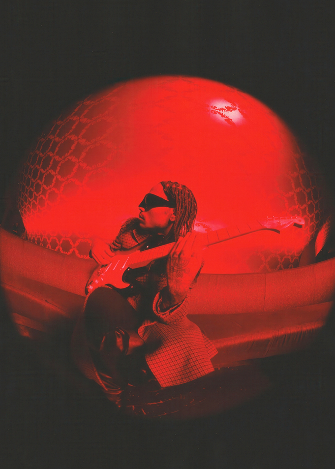 Musician in Red Light