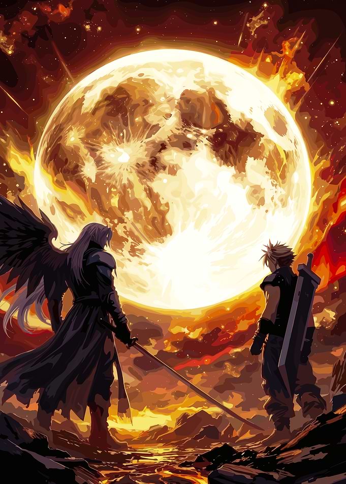 Cloud and Sephiroth Confrontation