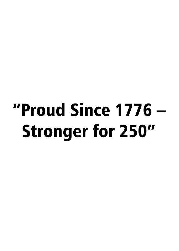 Proud Since 1776 Text Art