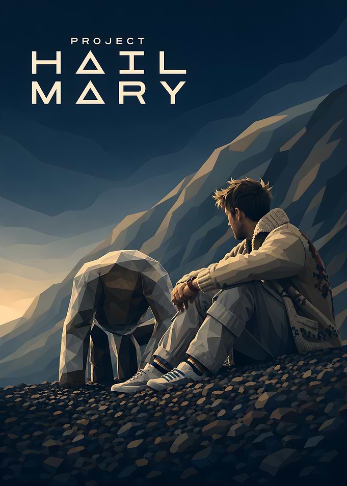 Project Hail Mary Low Poly Poster