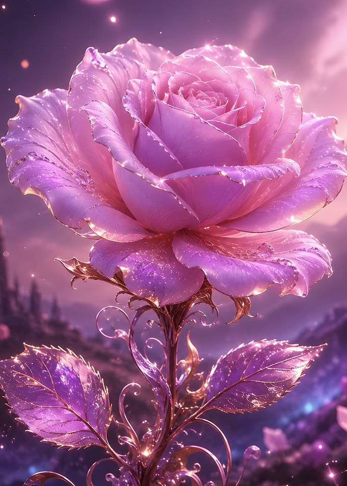 Glowing Pink Rose