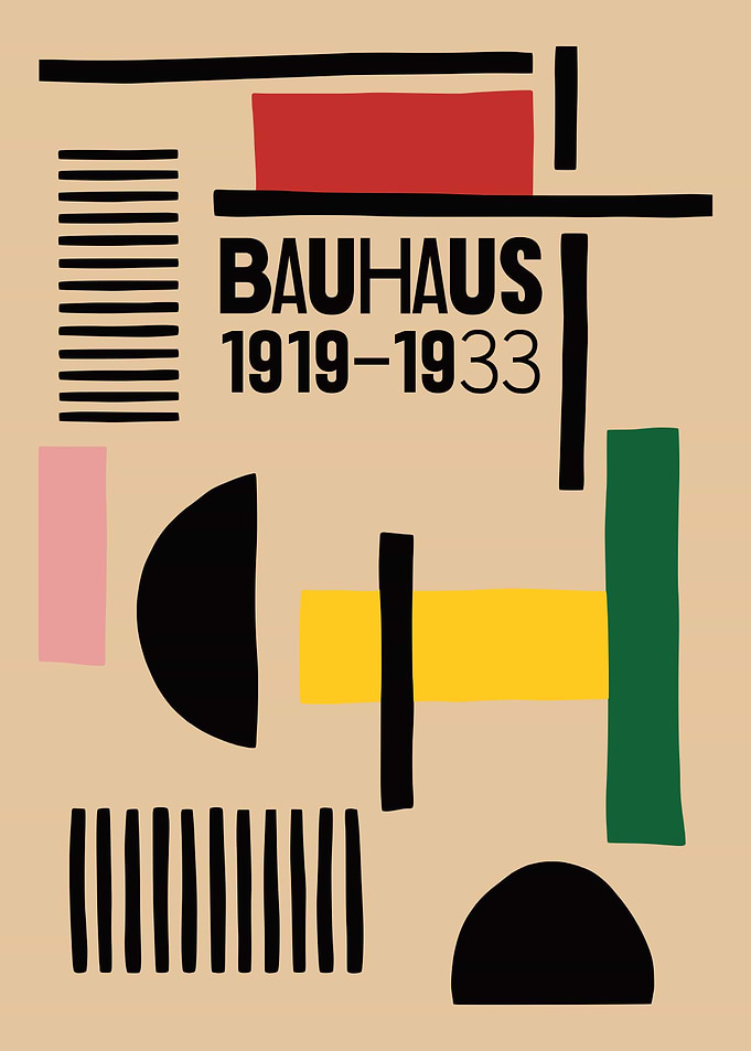 Bauhaus 1919-1933 Abstract Poster