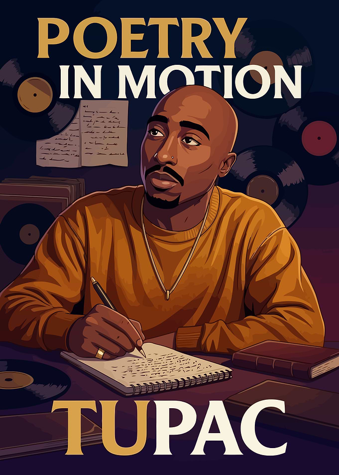 Tupac Shakur Poetry in Motion Poster