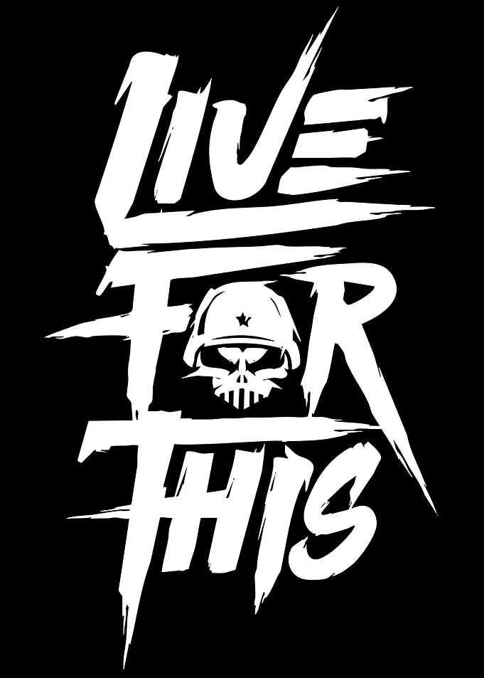 Live For This Military Skull Graphic