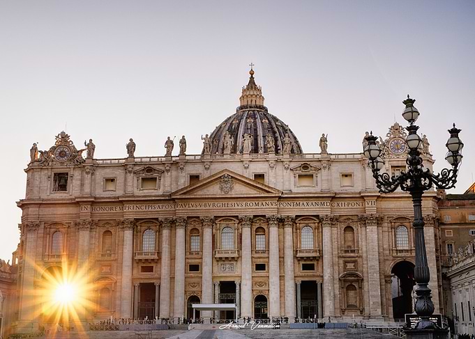 St. Peter's Basilica at Sunset
