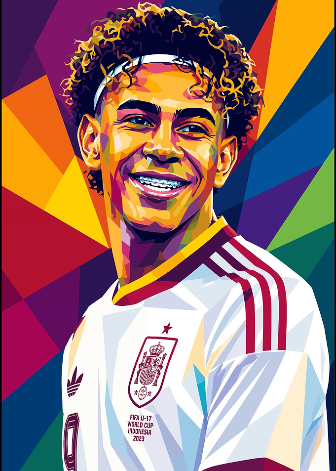 Lamine Yamal Pop Art Portrait