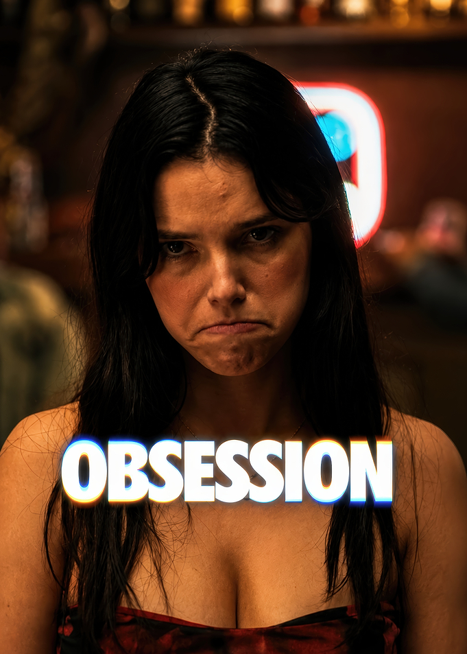 Obsession Portrait with Text Overlay