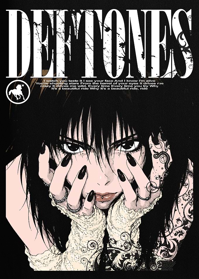 Deftones Aesthetic Anime Style Poster