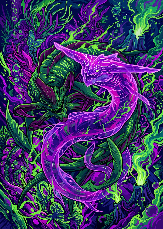 Subnautica Reaper and Ghost Leviathan