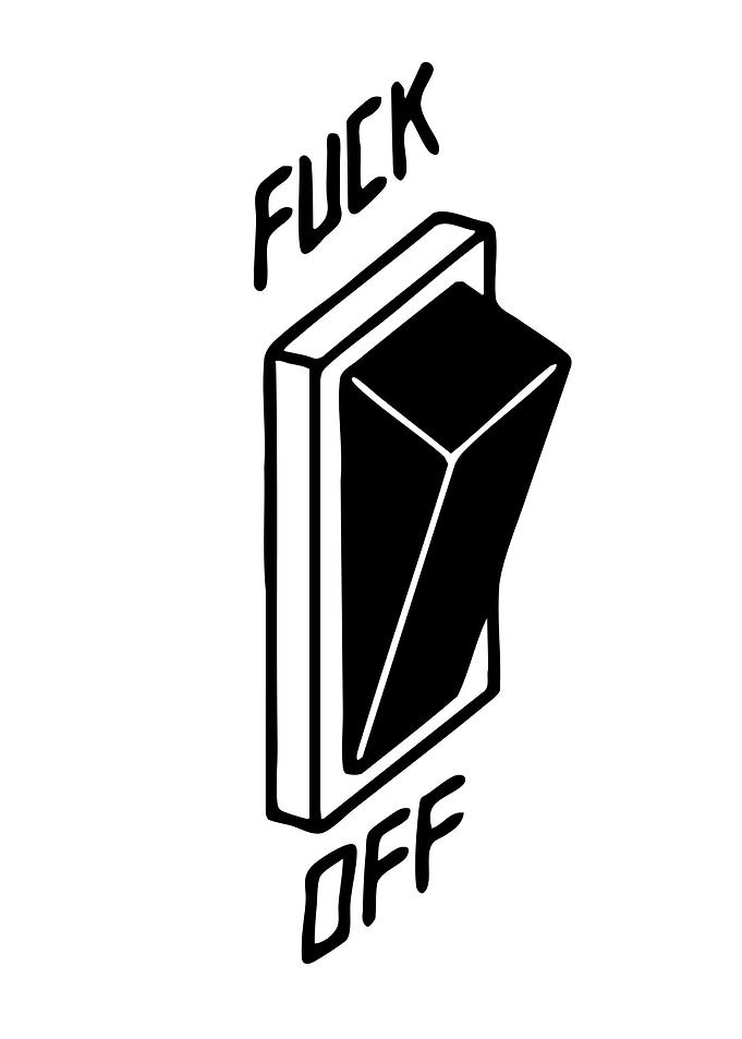 Fuck Off Light Switch Graphic
