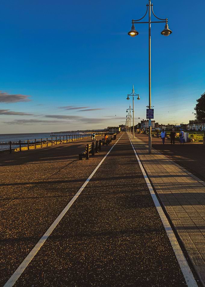 Coastal Promenade at Sunset