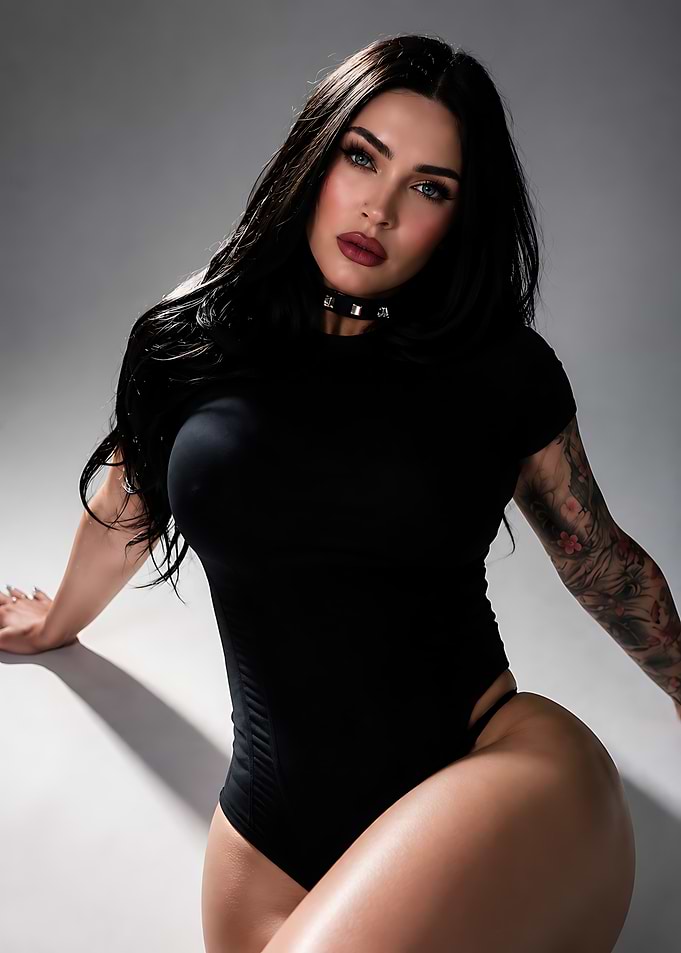 Megan Fox tattooed Portrait