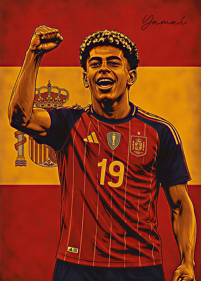 Lamine Yamal Spain Soccer Poster