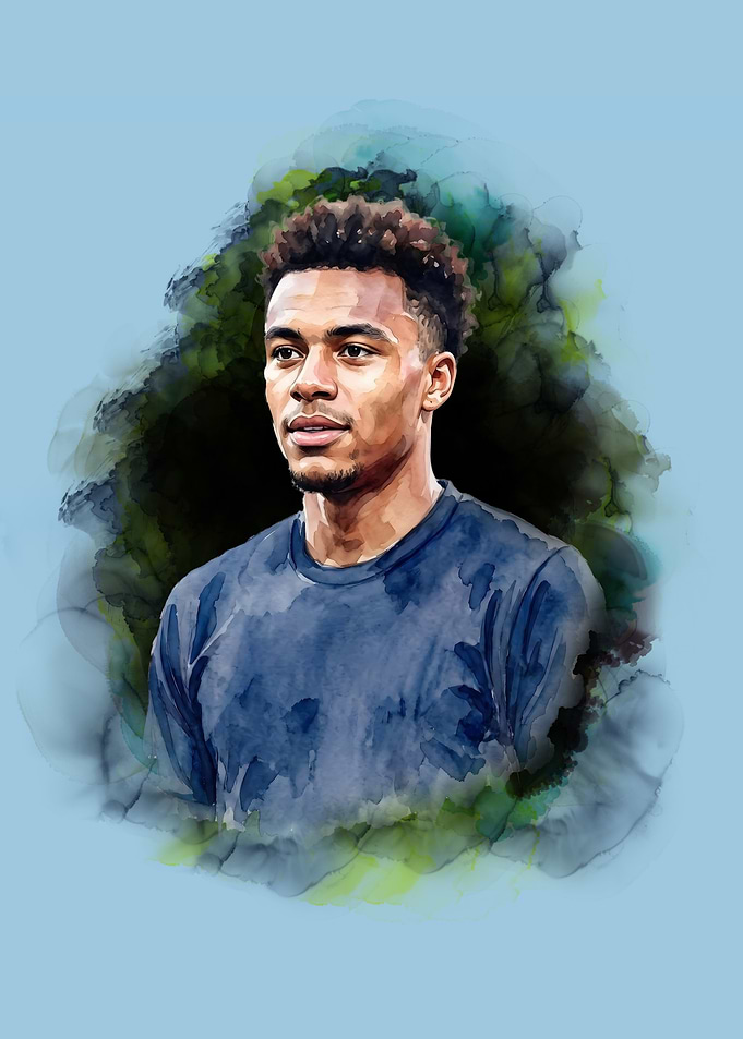 Watercolor Portrait of Ollie Watkins