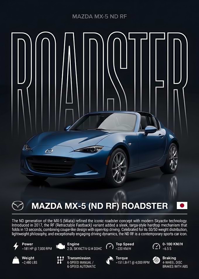 Mazda MX-5 ND RF Roadster Poster