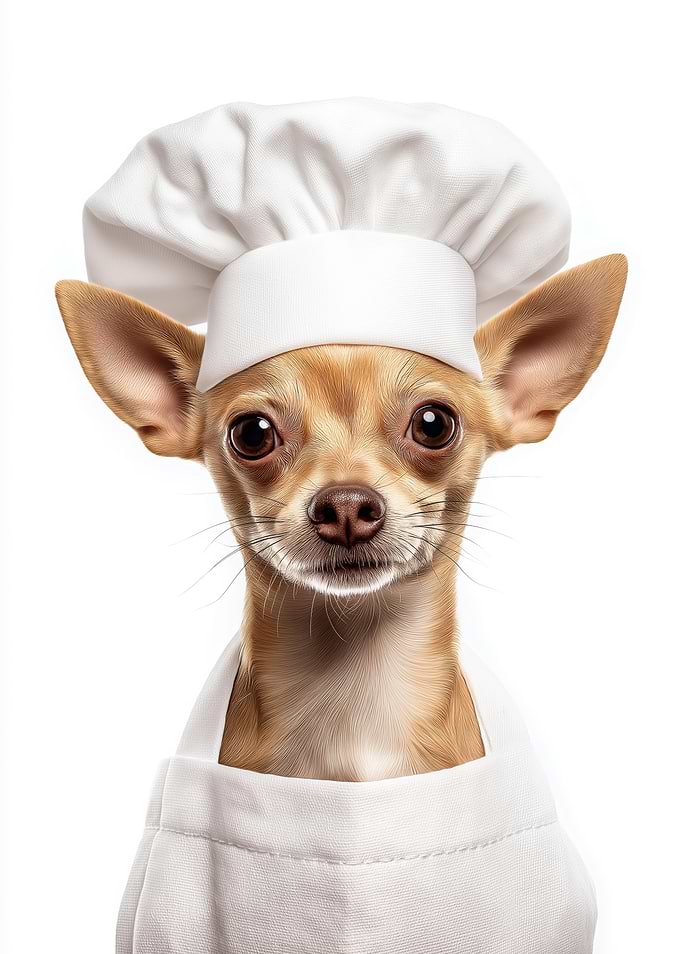 Chihuahua Dog Dressed as a Chef