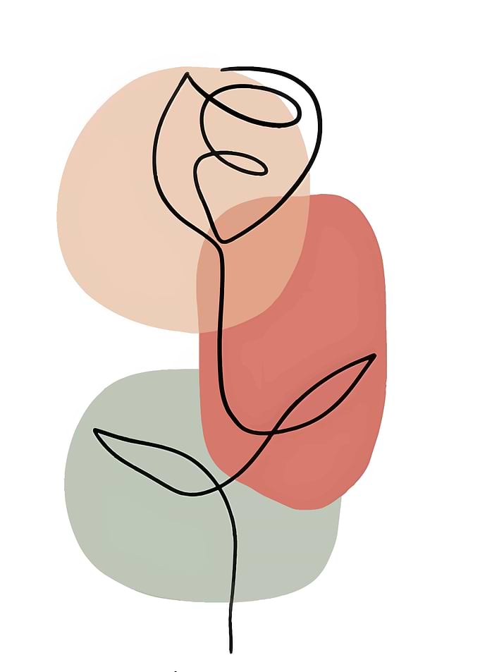 Minimalist Single Line Rose Art