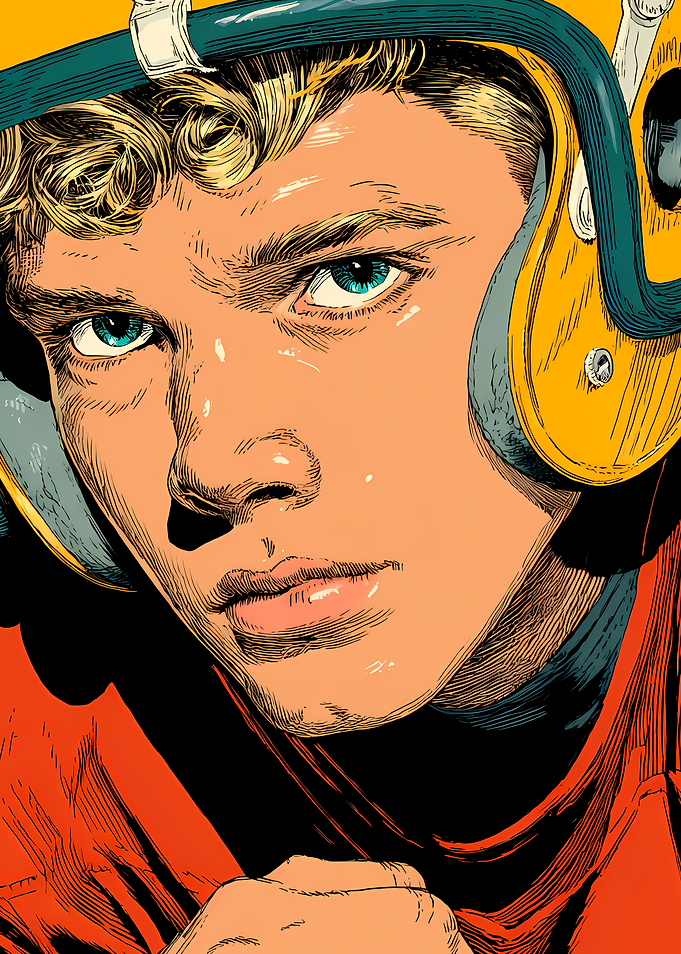 Close-up Portrait of Young Rugby Player