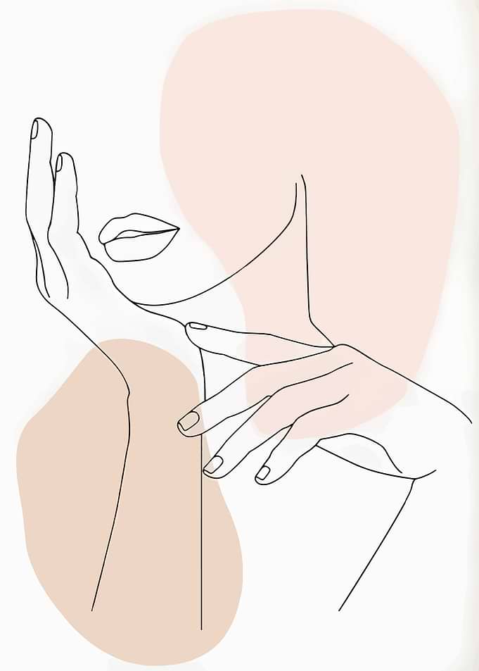 Minimalist Line Art Woman Portrait