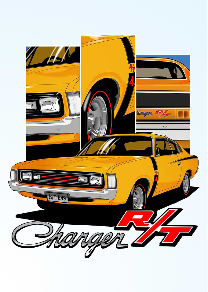 Hey Charger! Chrysler Valiant Charger R/T Poster