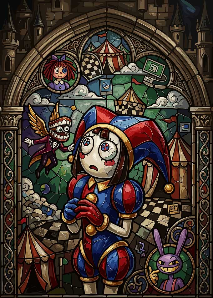 The Amazing Digital Circus Stained Glass