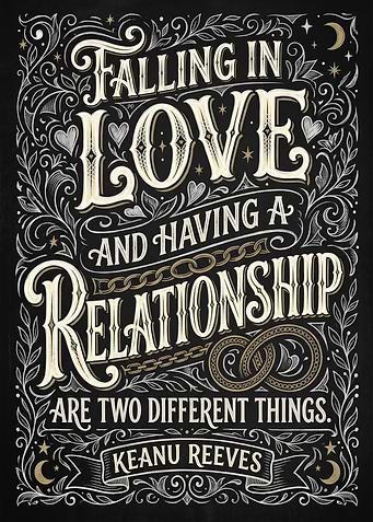 Keanu Reeves Inspirational Quote Typography Poster