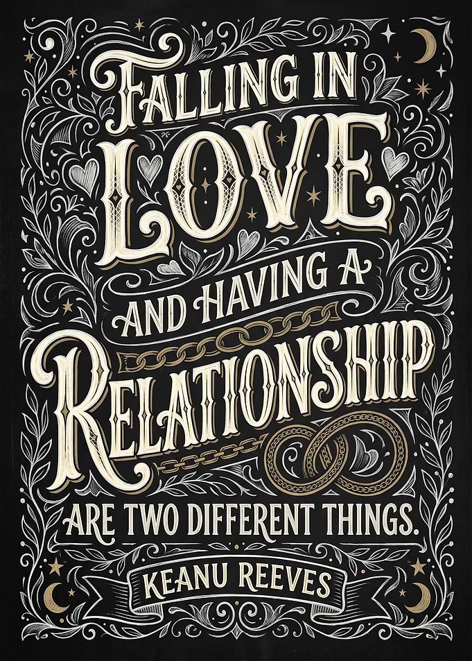 Keanu Reeves Inspirational Quote Typography Poster