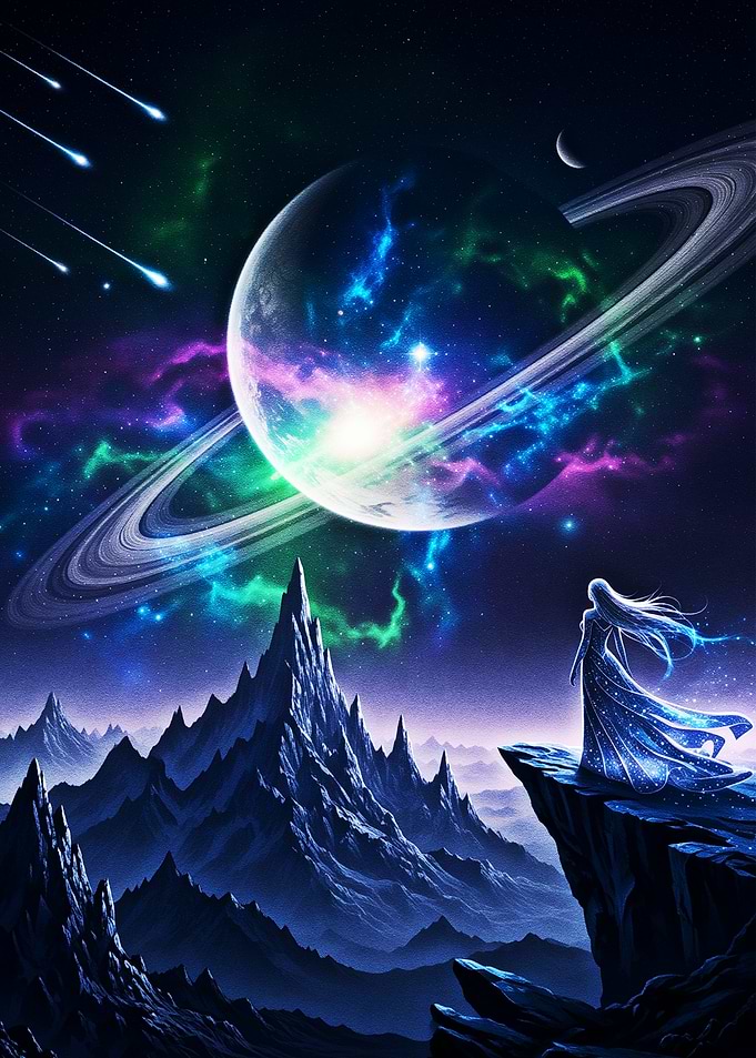 Wanderer Beneath the Cosmic Rings