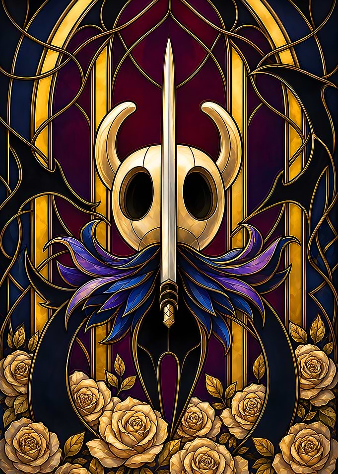 Hollow Knight Stained Glass Art