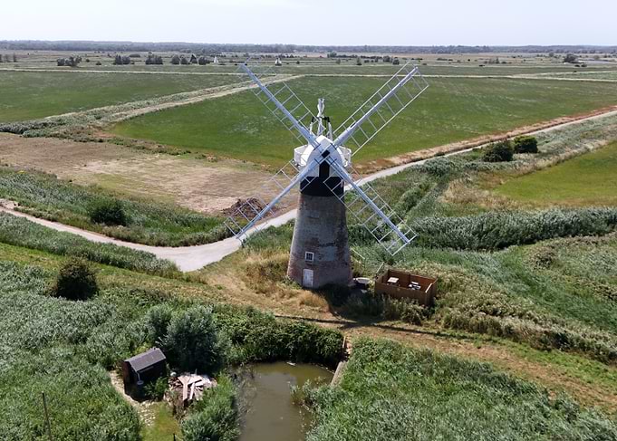Aerial View of Historic Windmill