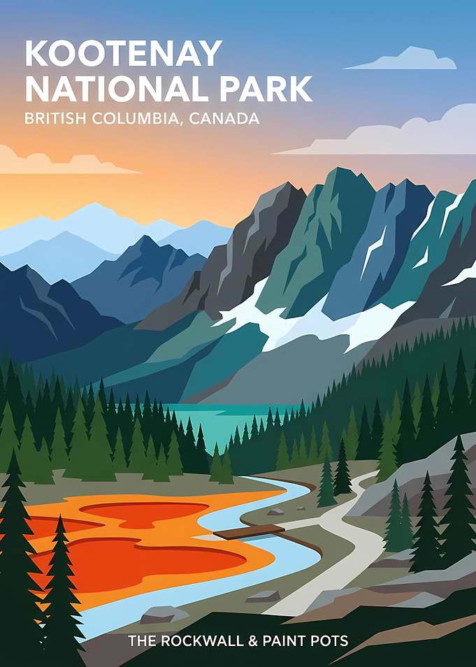 Kootenay National Park Travel Poster