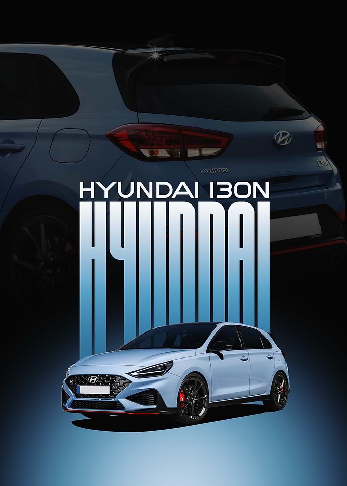 Hyundai i30N Performance Car Poster