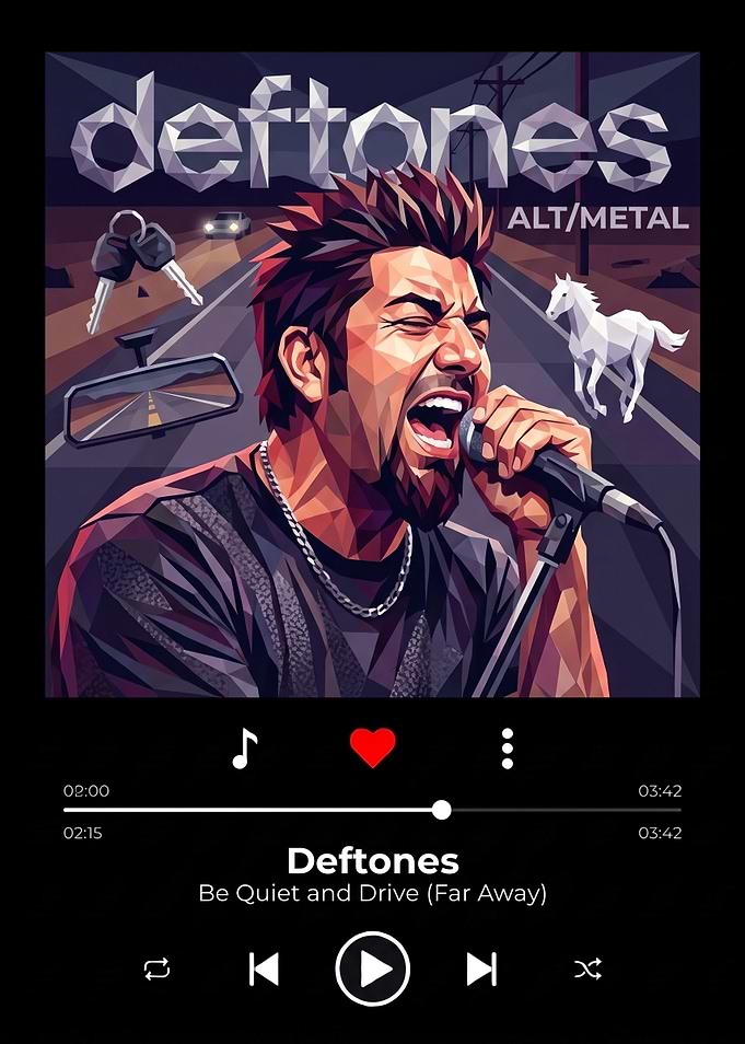 Deftones Music Player Interface Art
