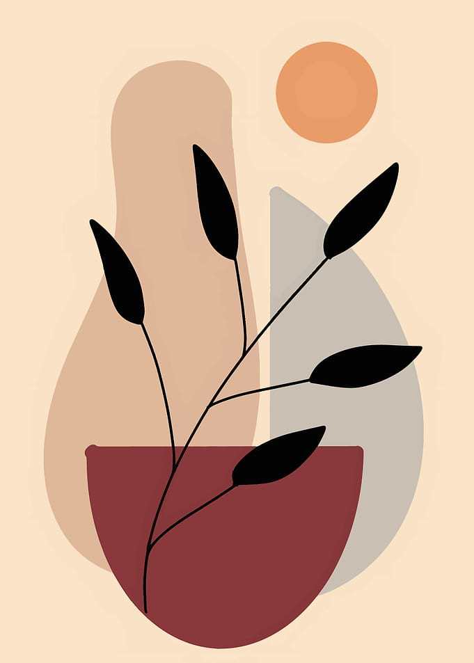 Minimalist Abstract Botanical Wall Art