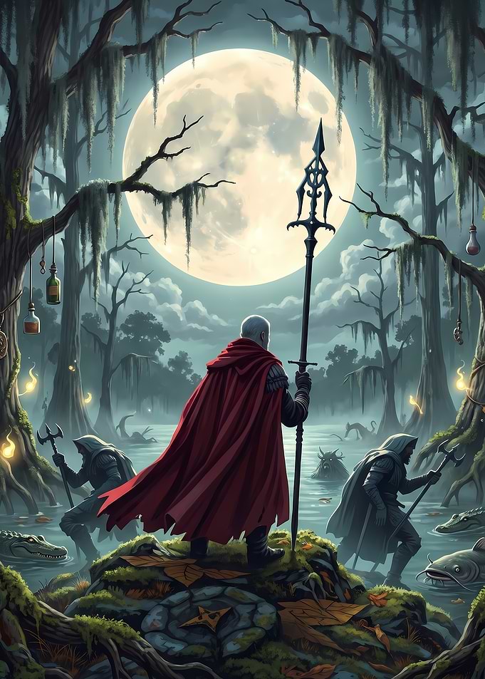 Warrior in a Mystical Swamp