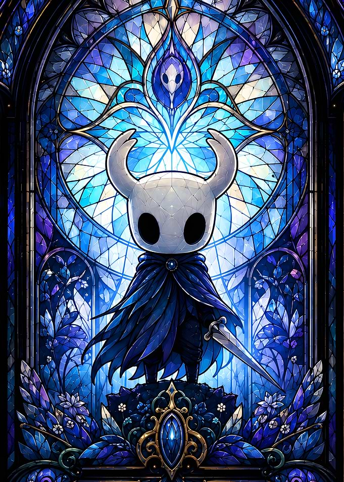 Hollow Knight Stained Glass Style