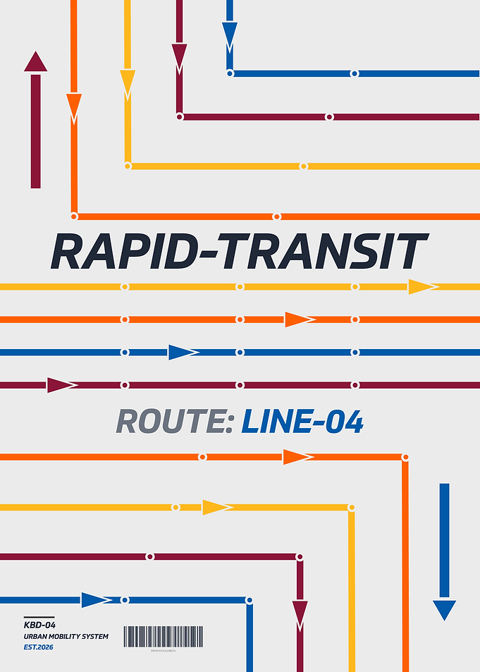 Rapid Transit Line 04 – Minimal Vector Poster