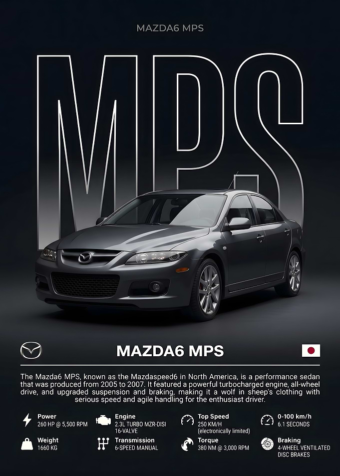 Mazda6 MPS Performance Sedan Poster