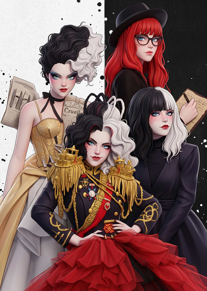 Cruella de Vil Fashion Illustration