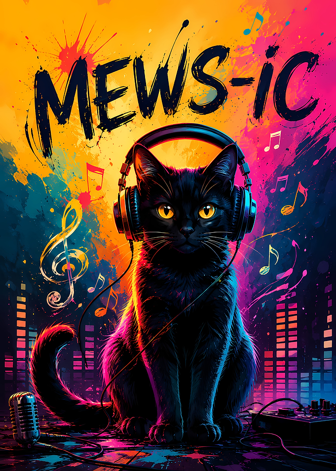 Black Cat DJ Mews-ic Poster