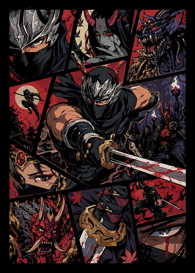 Ninja Gaiden Ryu Hayabusa Collage