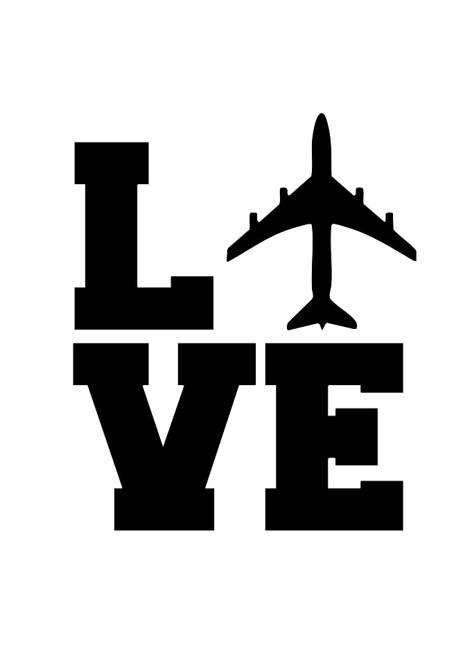 Love Aviation Typography Design